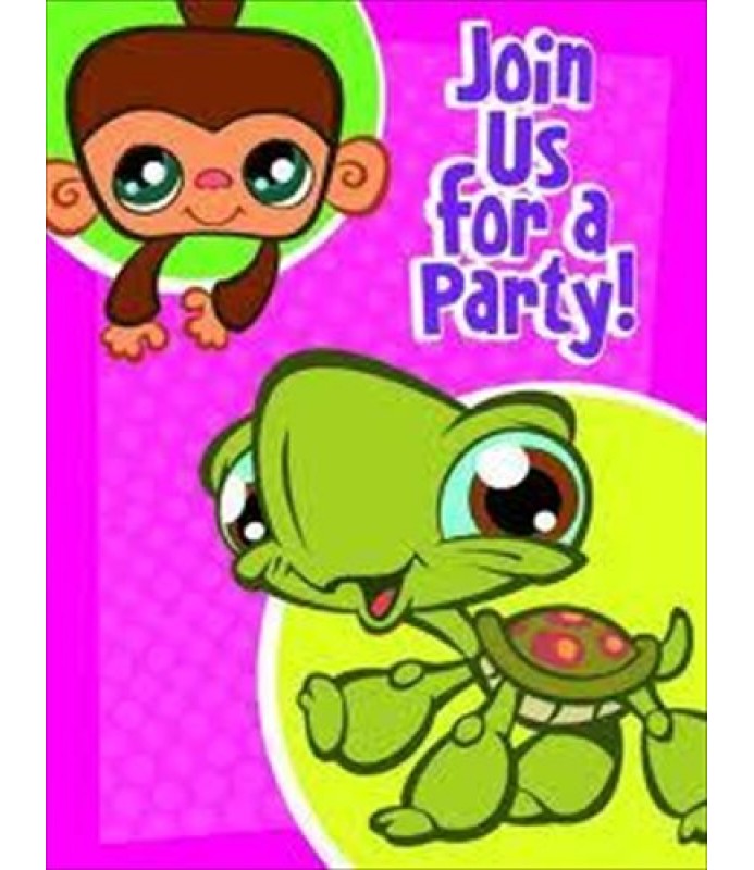 Littlest Pet Shop Invitations and Thank You Notes w/ Env. (8ct)